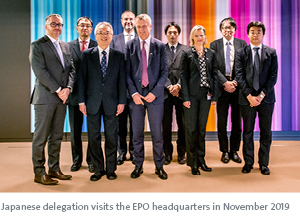 Japanese delegation visits the EPO headquarters in November 2019