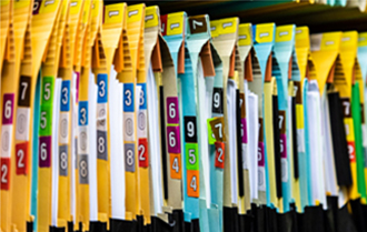 Hanging paper files