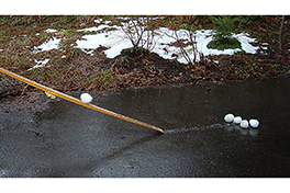 Letzter Schnee, 2009, © Roman Signer 